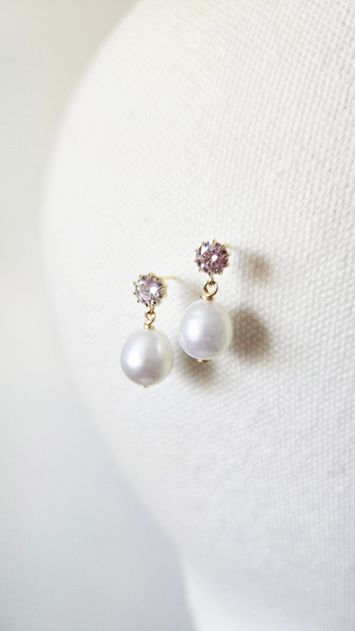 Party Girl Fresh Water Pearl and Crystal Earrings