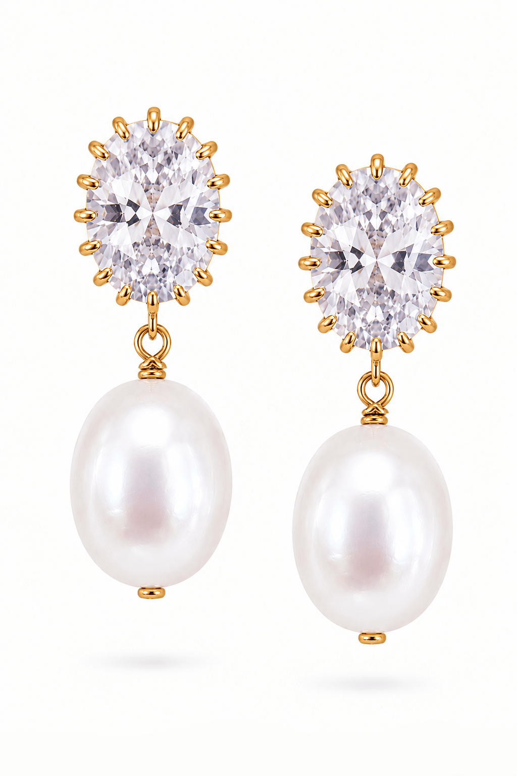 Hallie Pearl and Crystal Earrings