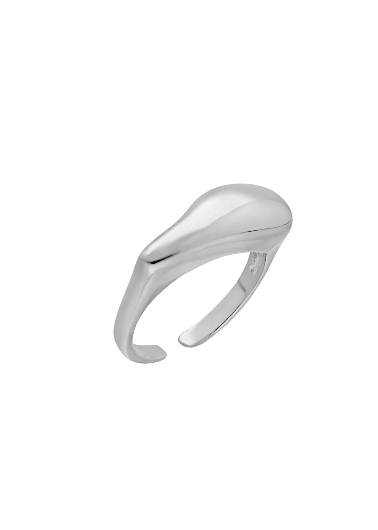 Sterling silver ring with unique design on a white background. Sterling silver jewelry handmade in Canada by Canadian jewelry designer