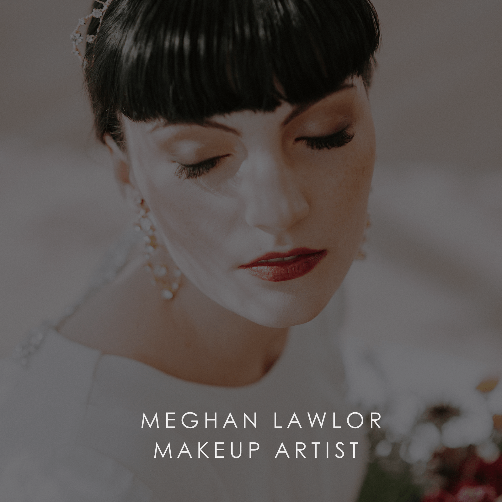 Timeless bridal makeup on black-haired bride.