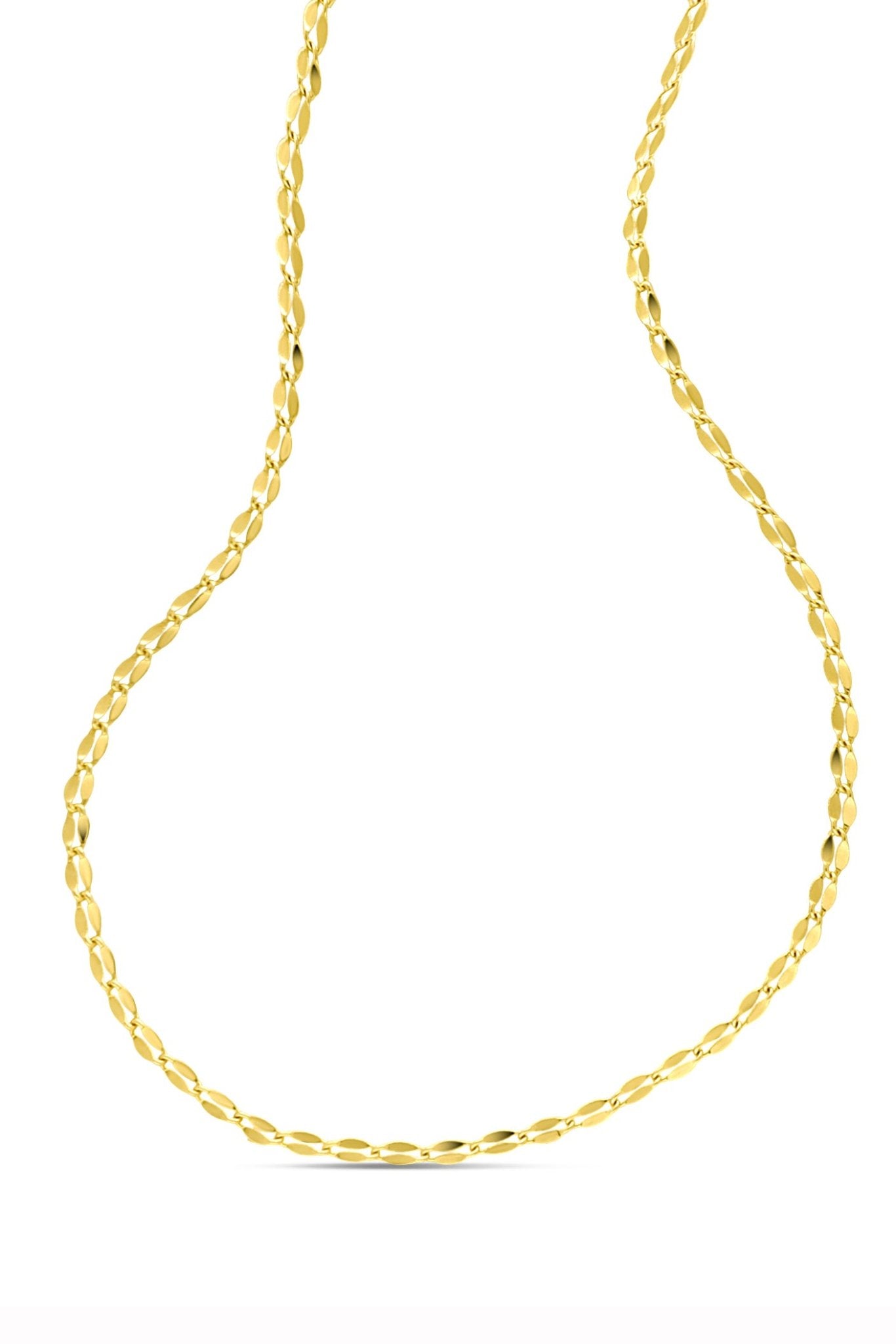 18K Gold-filled chain necklace on a white background. Everyday Jewelry Canada. Minimalist Jewelry. Handmade Jewelry Canada.