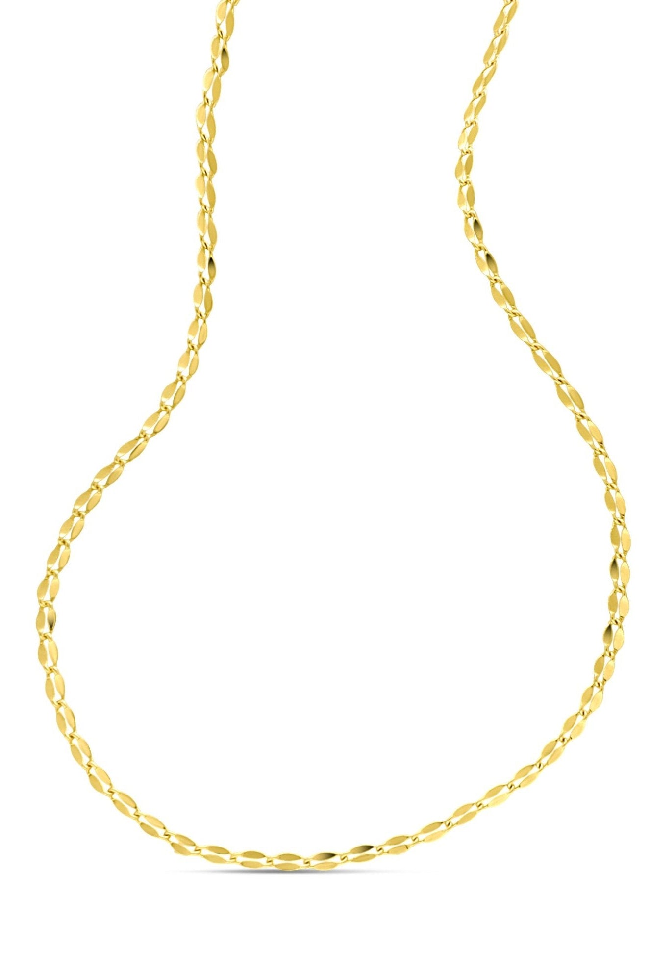 18K Gold-filled chain necklace on a white background. Everyday Jewelry Canada. Minimalist Jewelry. Handmade Jewelry Canada.