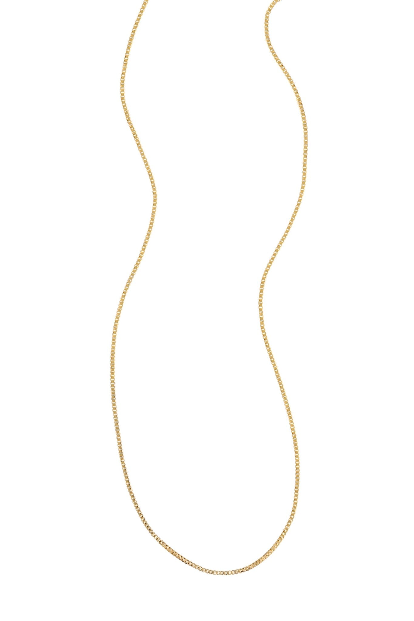 The Everyday 14k gold filled box chain for stacking necklaces. Gold-filled jewelry Canada. Canadian jewelry designer.