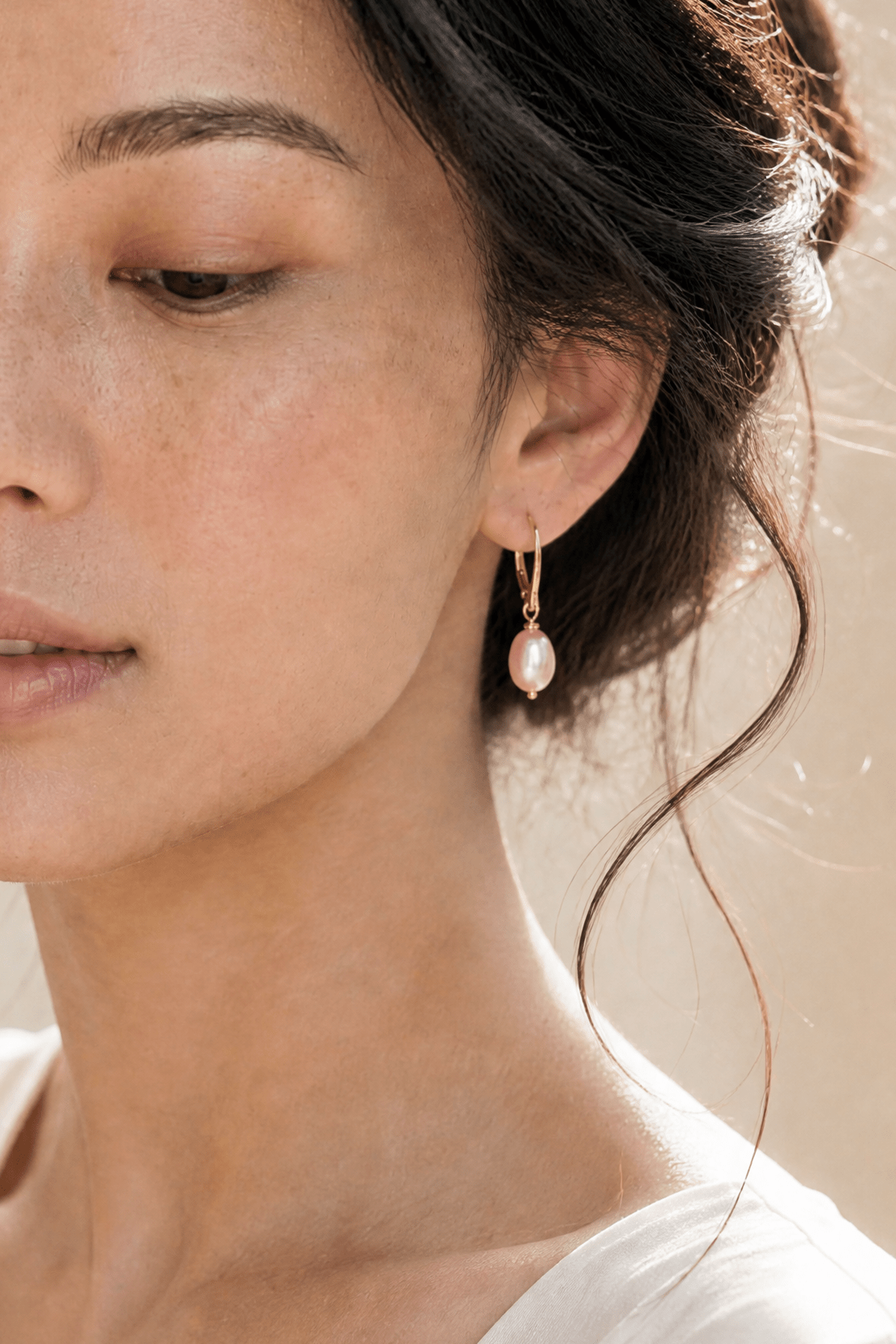 Effortless Pearl Leverback Earrings | BLUSH