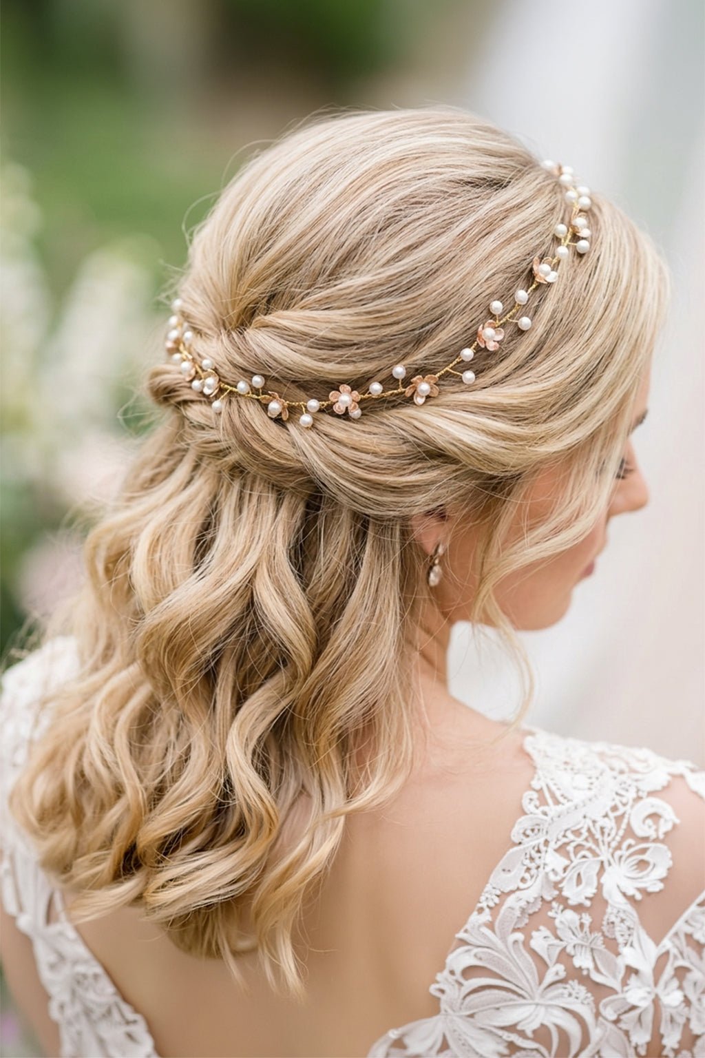 Juliette Flower Pearl Hairvine