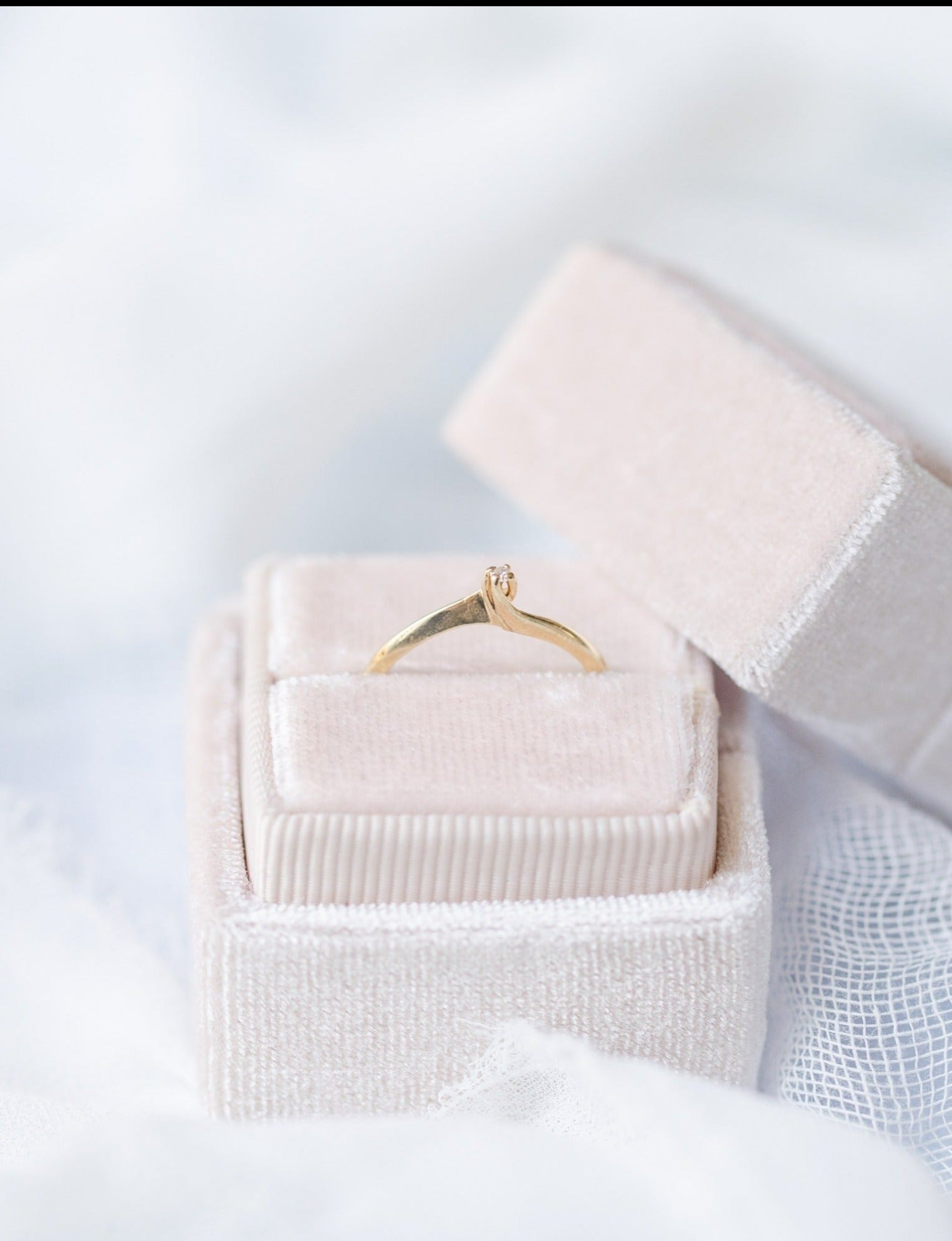 Hale 14K Yellow Gold Vintage Diamond Engagement Ring-1