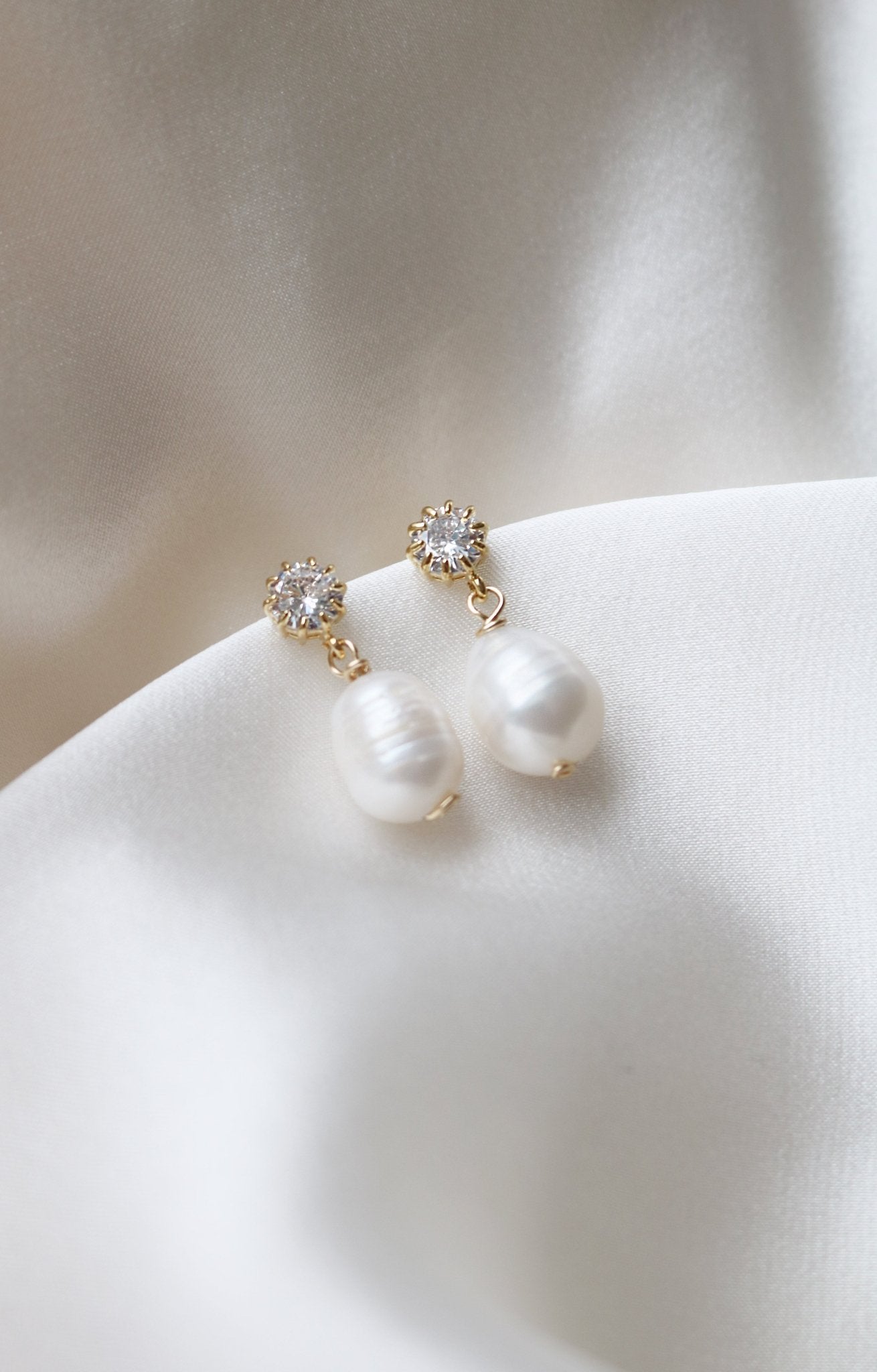 Party Girl Fresh Water Pearl and Crystal Earrings-3