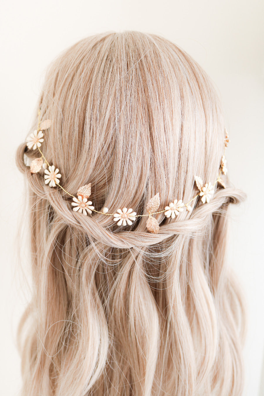Daisy Chain Hairvine with Fresh Water Pearls-0