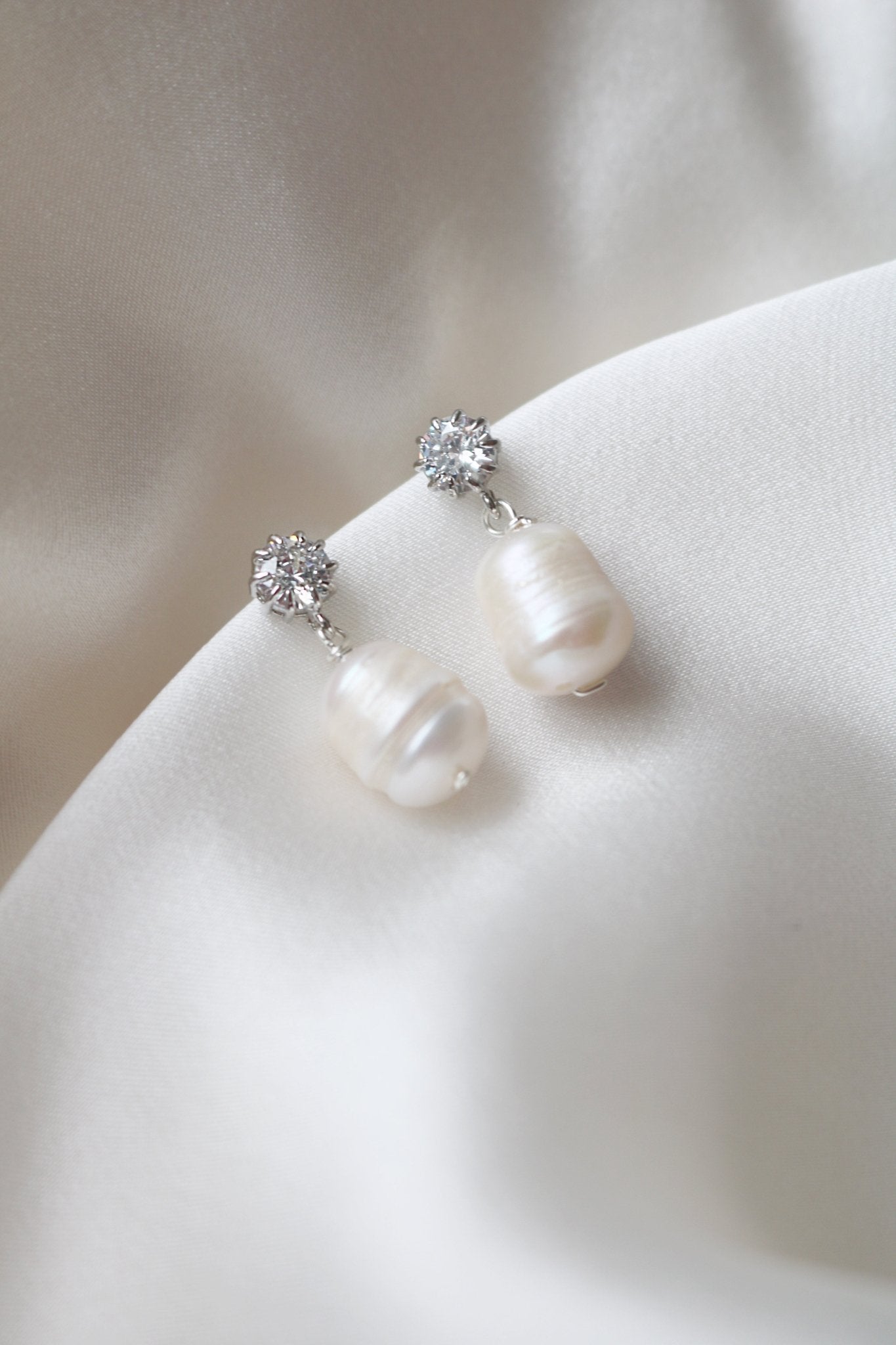 Party Girl Fresh Water Pearl and Crystal Earrings-5