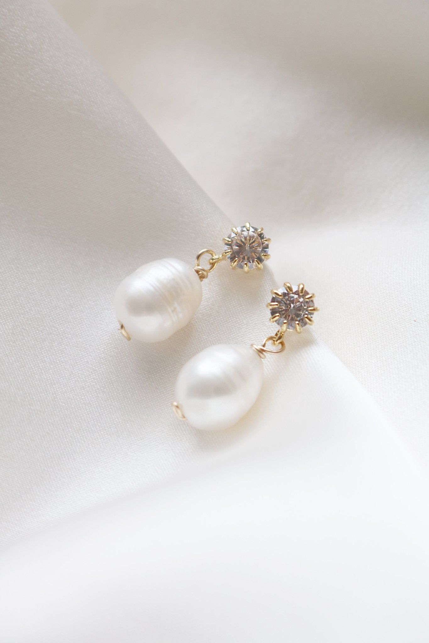 Party Girl Fresh Water Pearl and Crystal Earrings-2