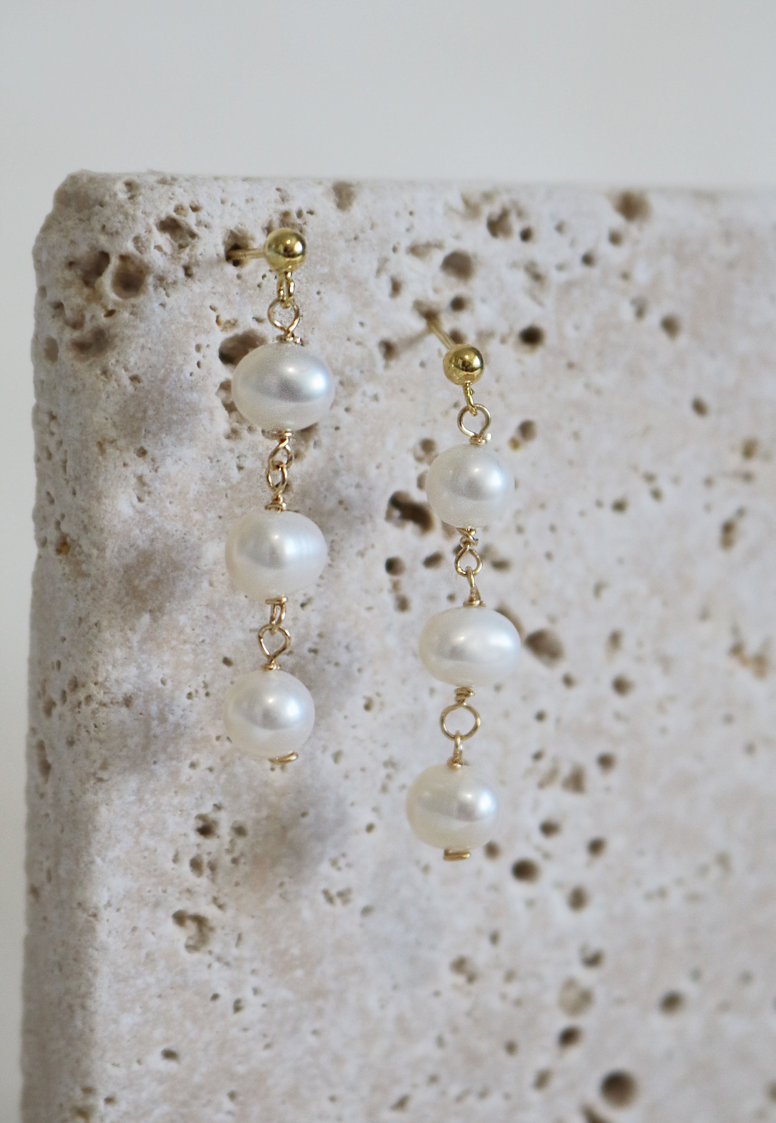 Isla Drop Fresh Water Pearl Studs-6