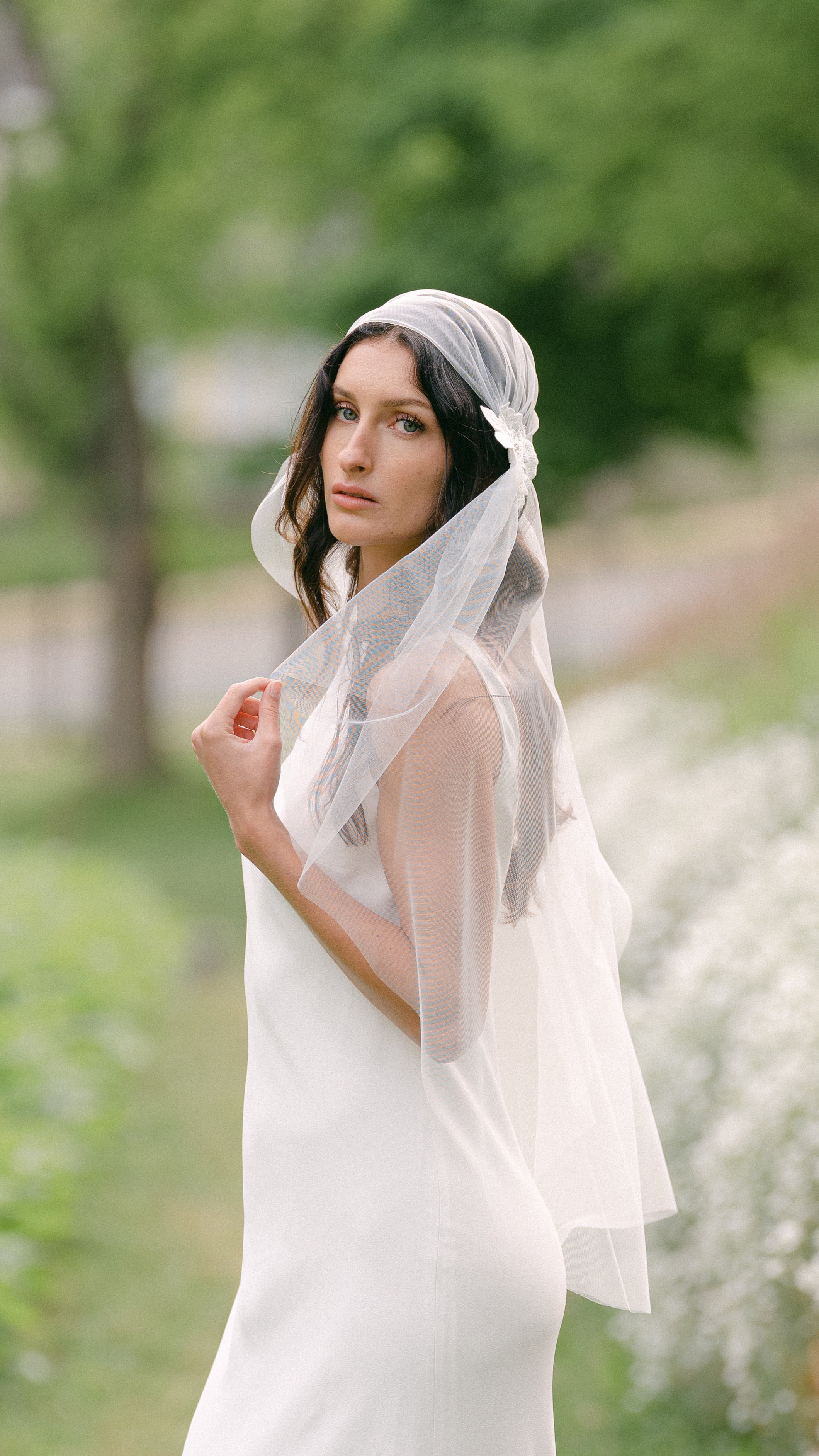 Desert Rose Juliet Cap Bridal Veil-9