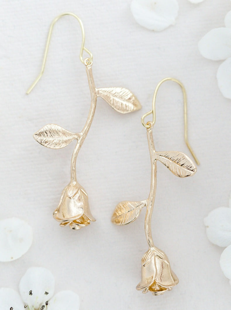 Orarose Golden Rose Earrings-0
