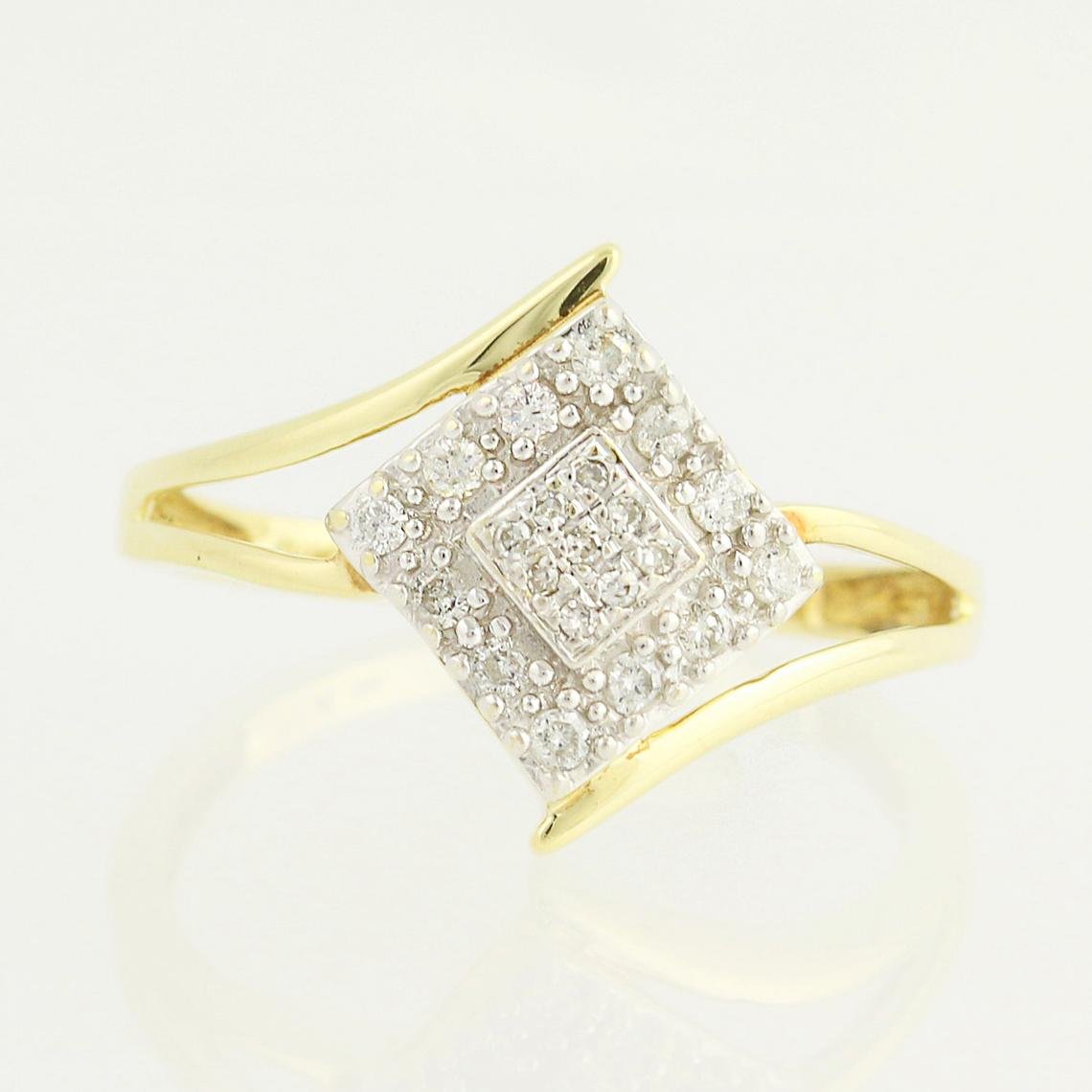 Novah Vintage Diamond Ring in 10k Yellow & White Gold c.1940's-11