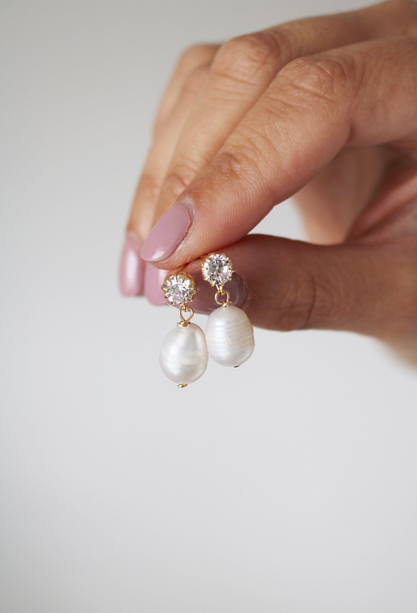 Party Girl Fresh Water Pearl and Crystal Earrings-4