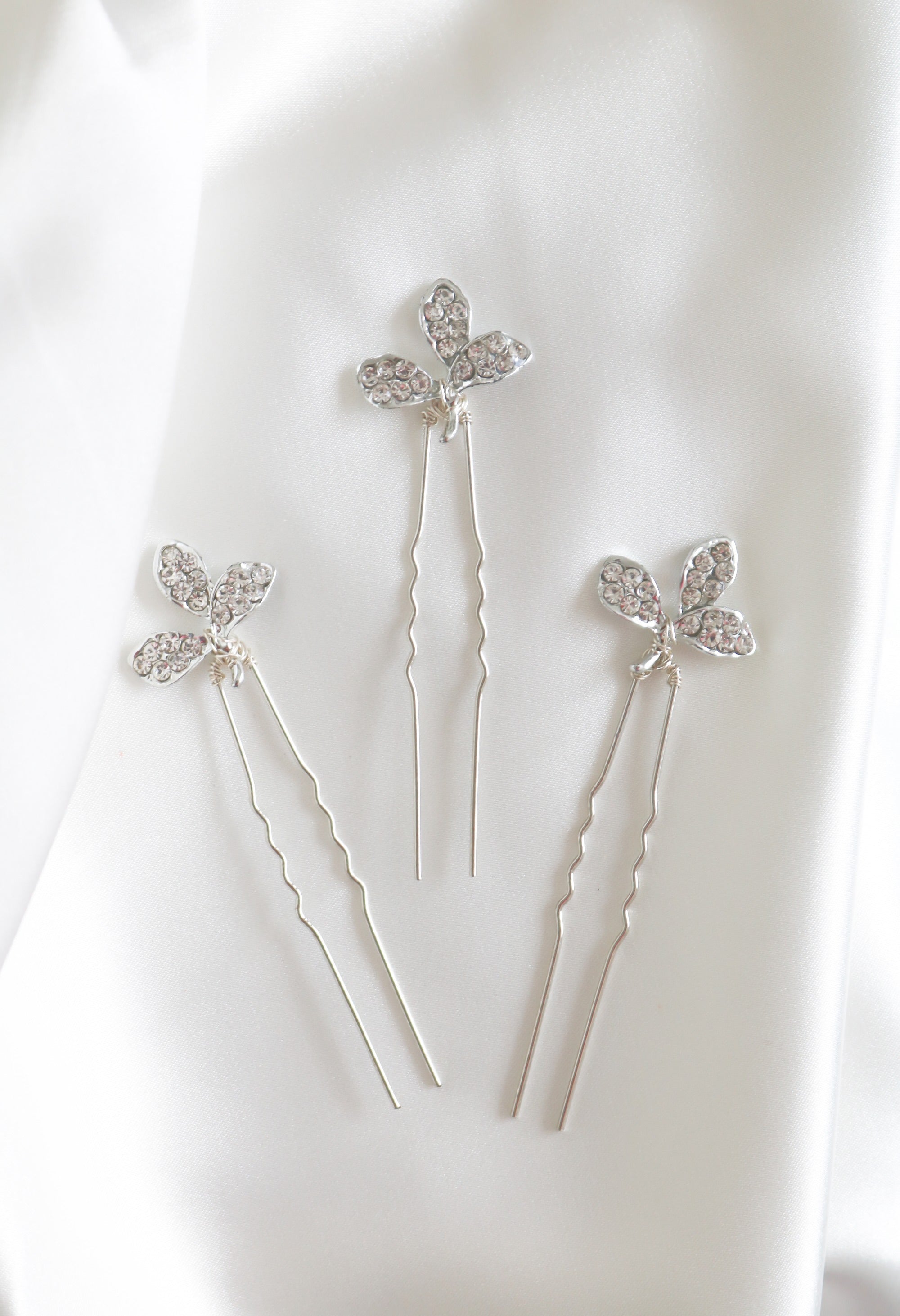 Dove Crystal Leaf Hairpin-0