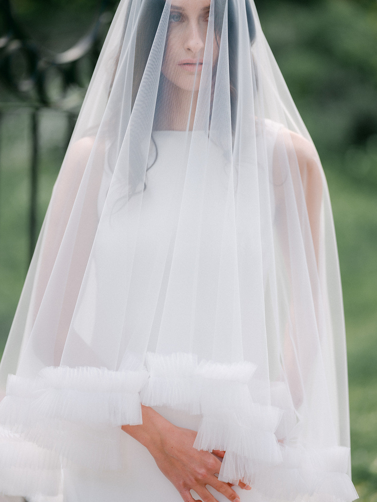 Babygirl Flounce Bridal Veil-5