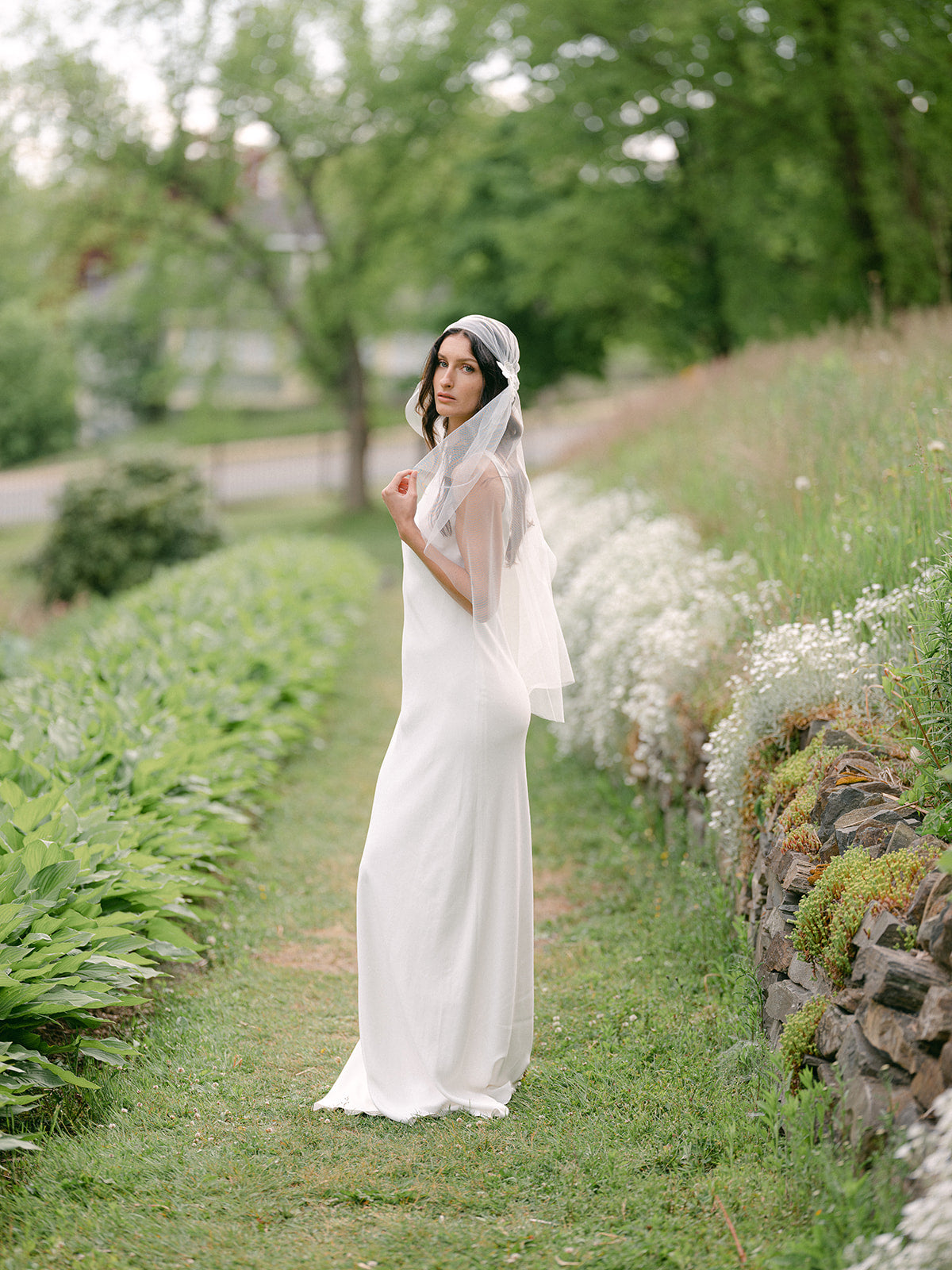 Desert Rose Juliet Cap Bridal Veil-7