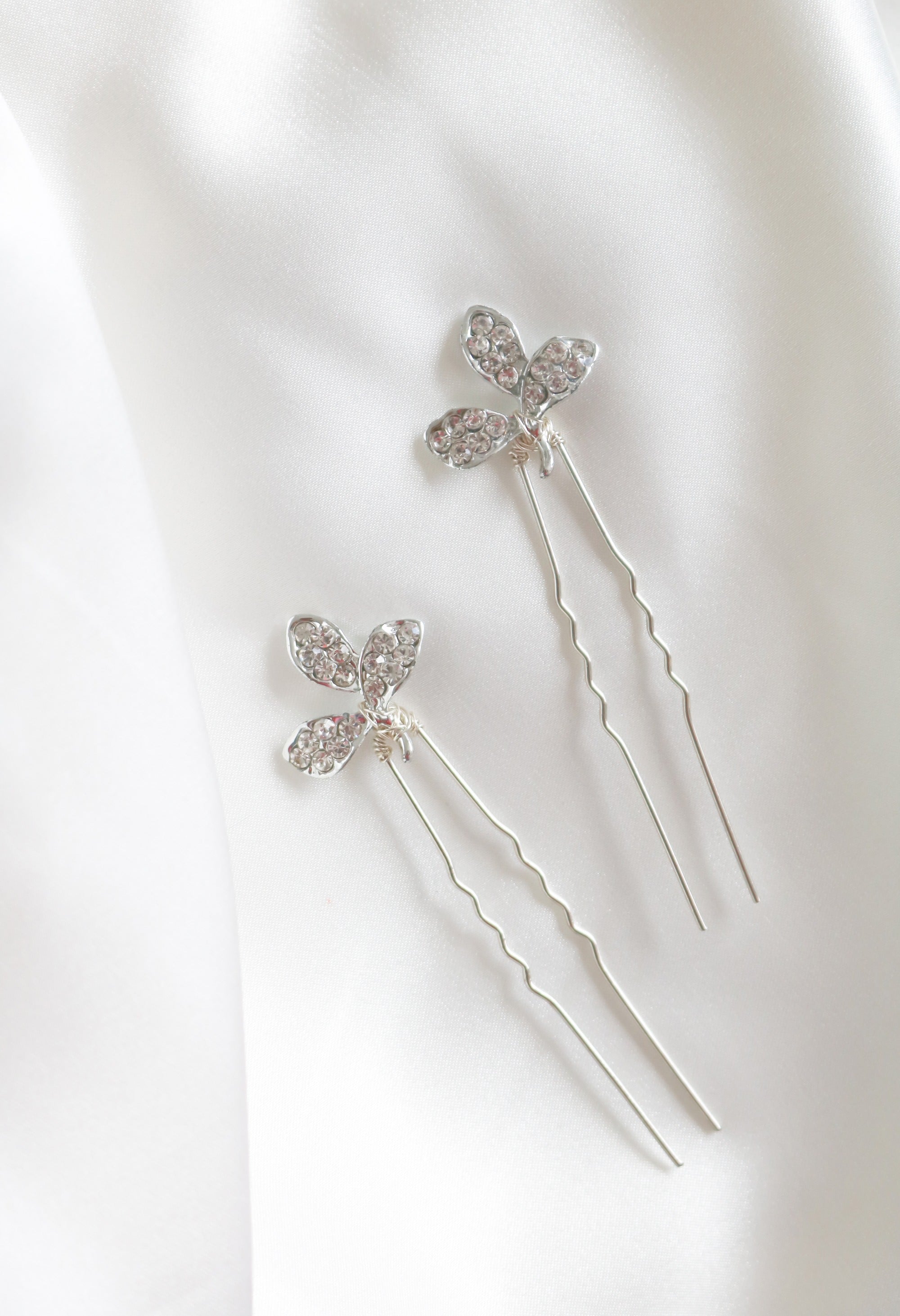 Dove Crystal Leaf Hairpin-1