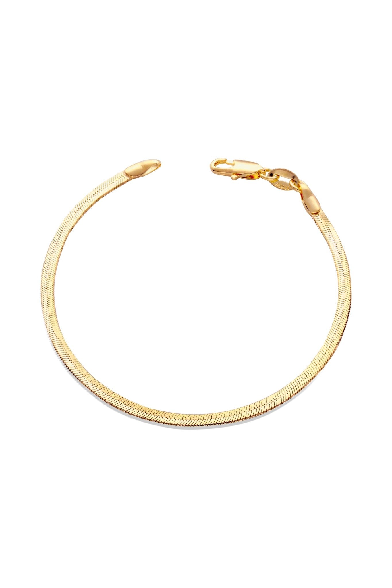 18k gold-filled herringbone bracelet.