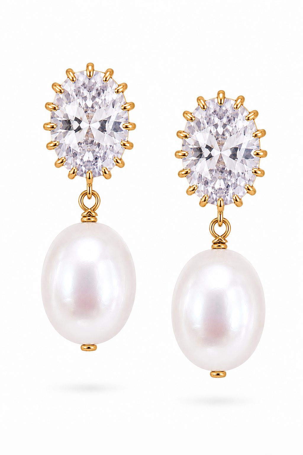 Hallie Pearl and Crystal Earrings