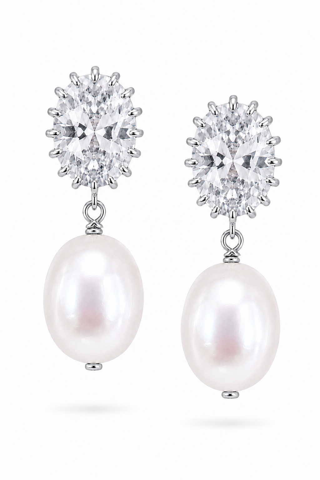 Hallie Pearl and Crystal Earrings