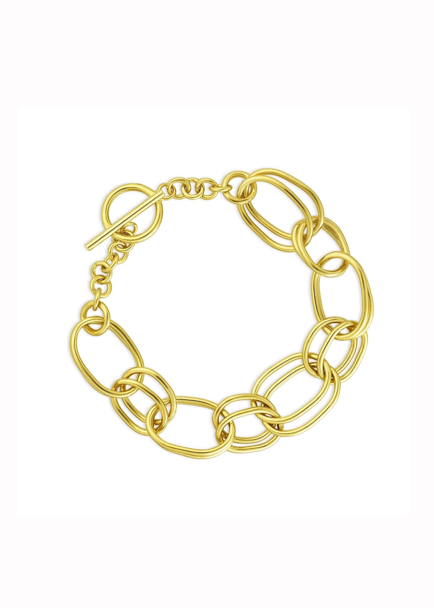 A gold-filled large link bracelet. Gold-filled jewelry Canada.