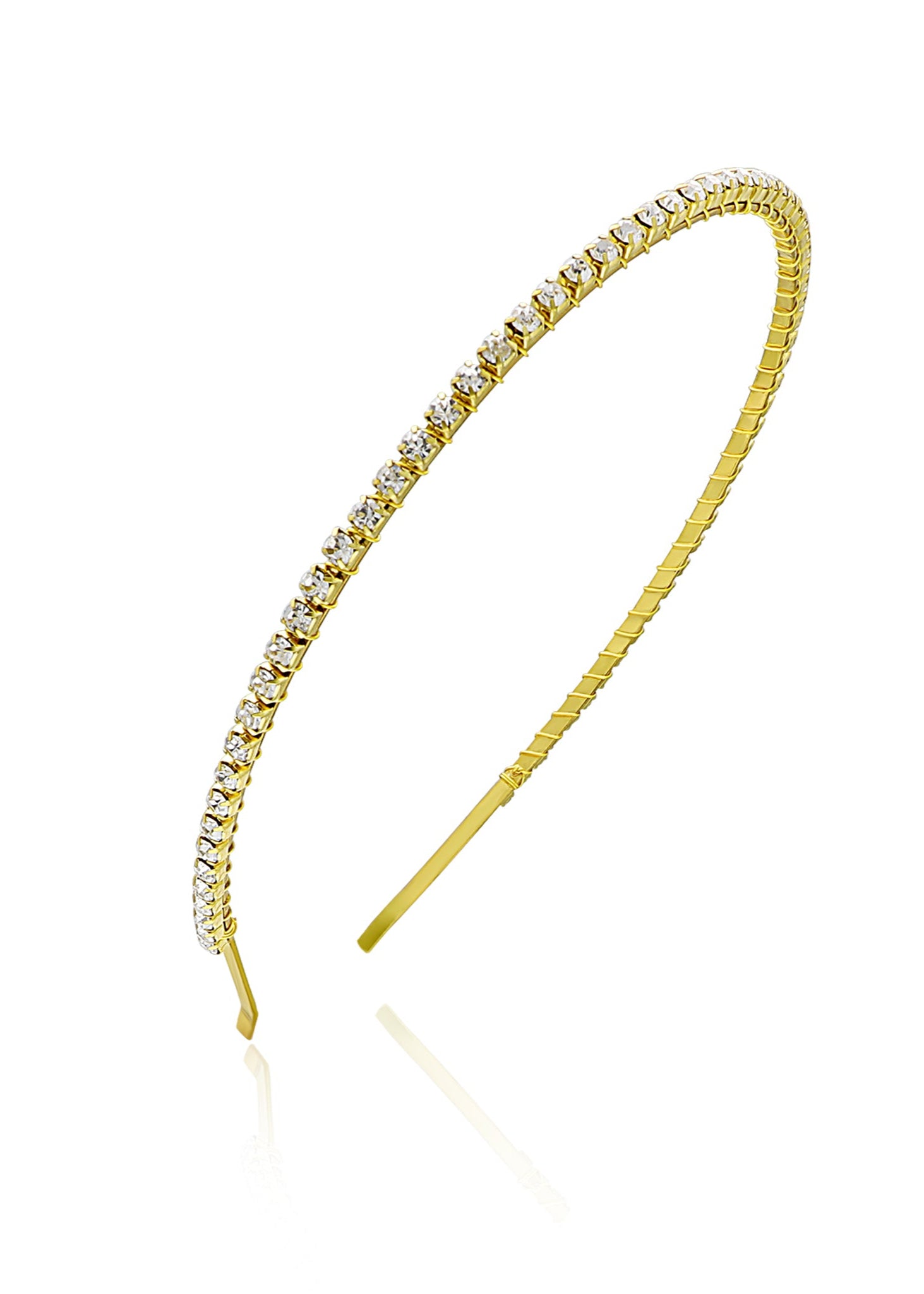 A Gold Crystal Halo Headband. Handmade Canadian jewelry.