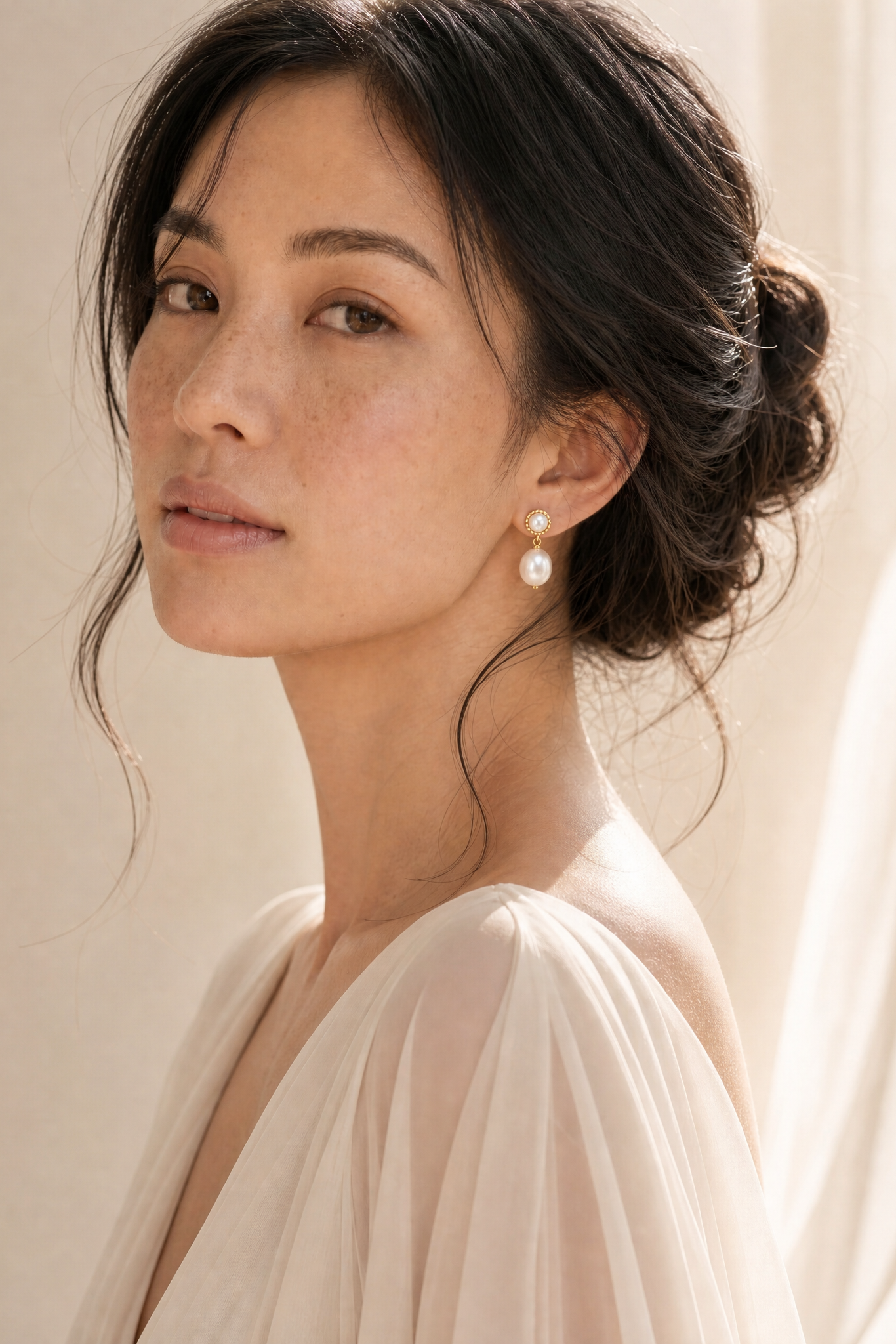 Aurélie Pearl Drop Studs