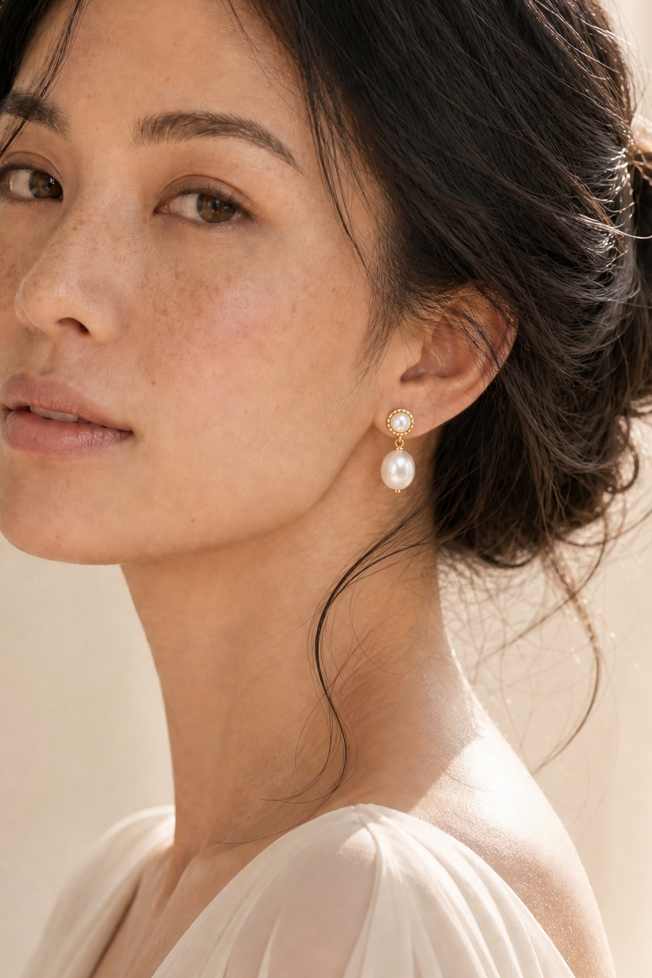 Aurélie Pearl Drop Studs