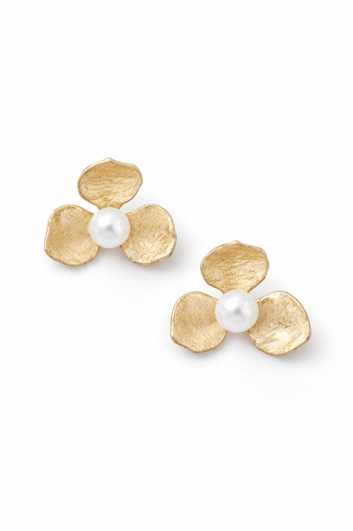 Bella Flower and Pearl Studs