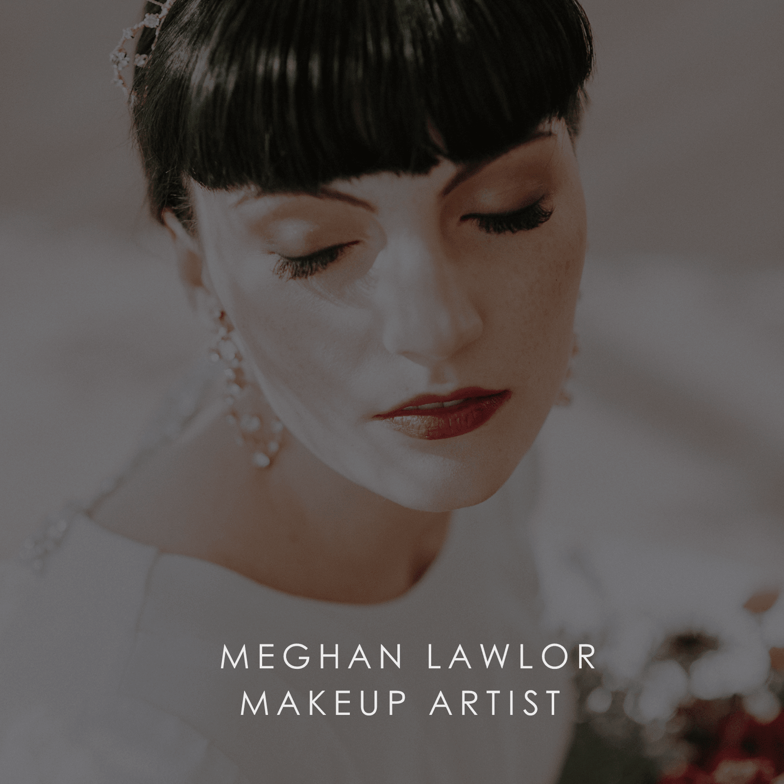 Timeless bridal makeup on black-haired bride.